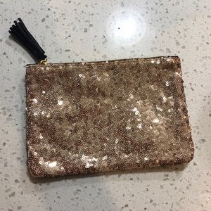 Gold Sequin Makeup Bag
